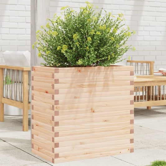 vidaXL Jardinera madera maciza de pino 70x40x68,5 cm