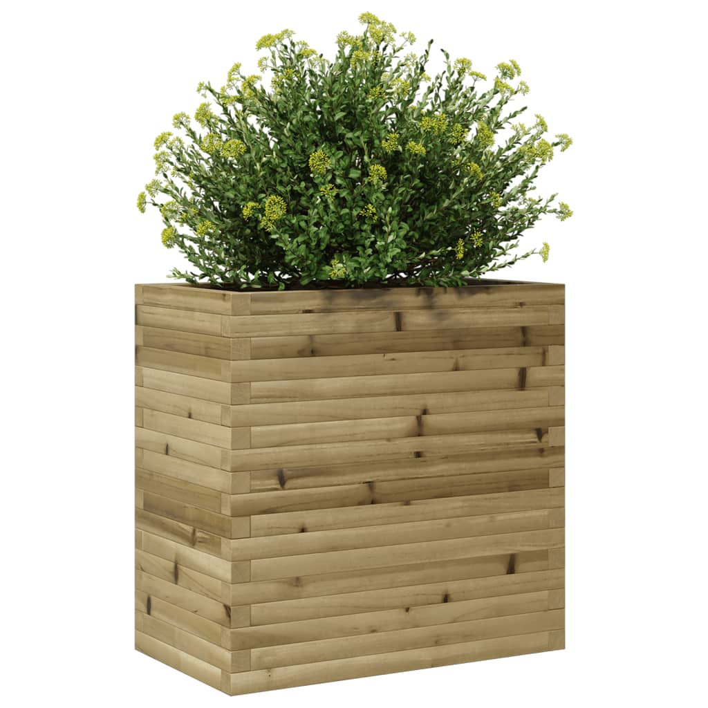 vidaXL Jardinera madera de pino impregnada 70x40x68,5 cm