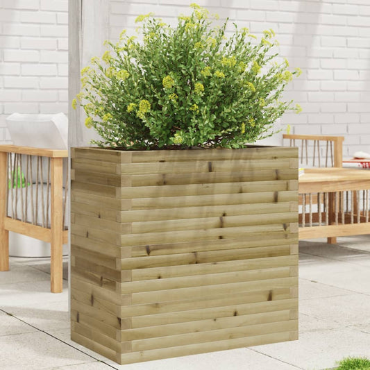 vidaXL Jardinera madera de pino impregnada 70x40x68,5 cm