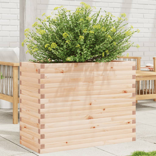 vidaXL Jardinera madera maciza de pino 90x40x68,5 cm