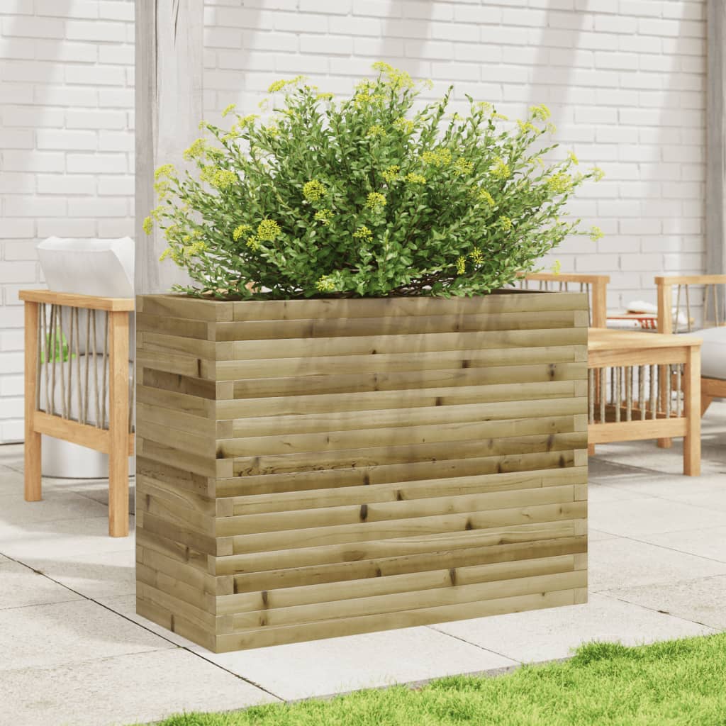 vidaXL Jardinera madera de pino impregnada 90x40x68,5 cm