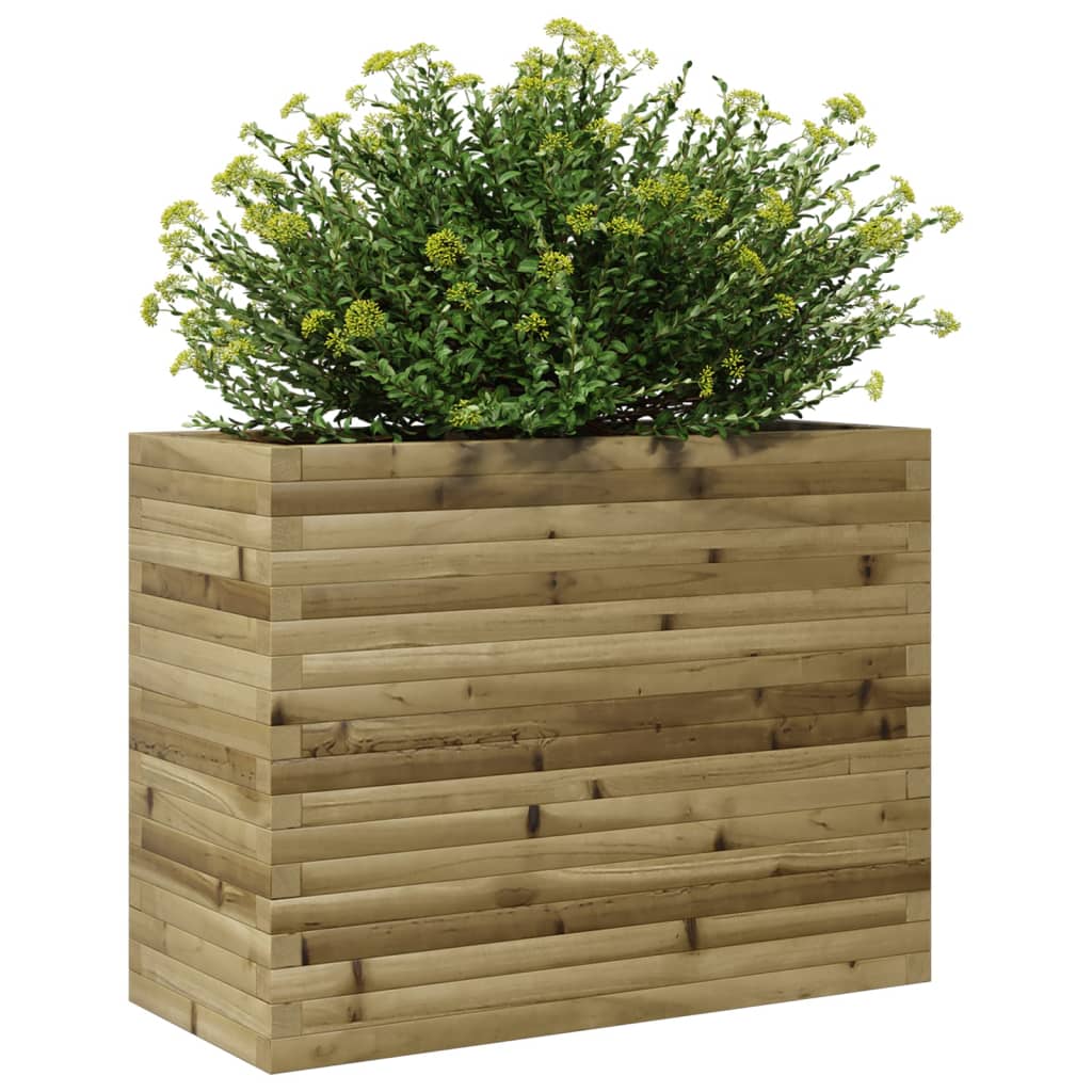 vidaXL Jardinera madera de pino impregnada 90x40x68,5 cm