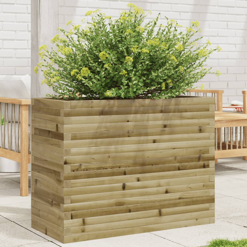 vidaXL Jardinera madera de pino impregnada 90x40x68,5 cm