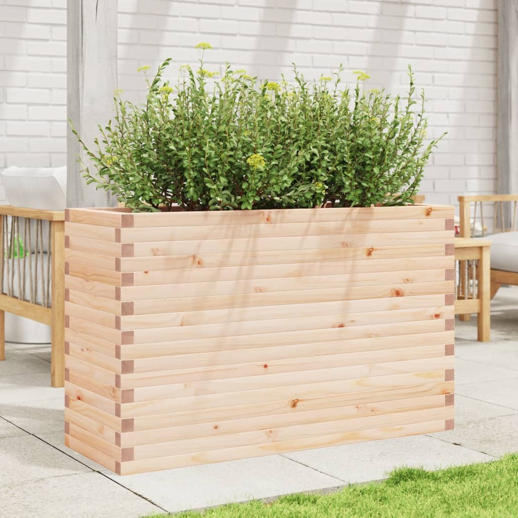 vidaXL Jardinera madera maciza de pino 110x40x68,5 cm