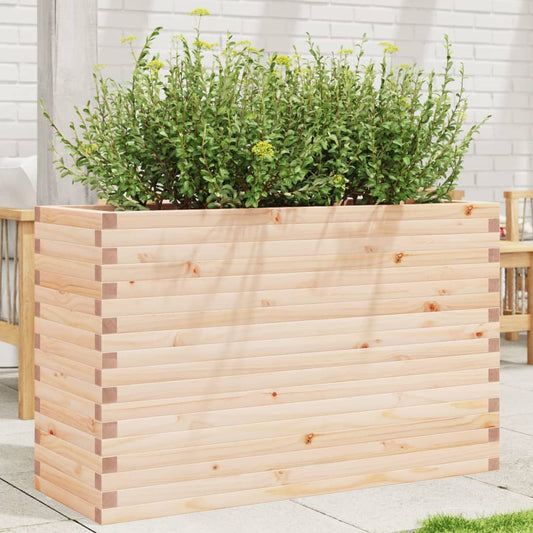 vidaXL Jardinera madera maciza de pino 110x40x68,5 cm