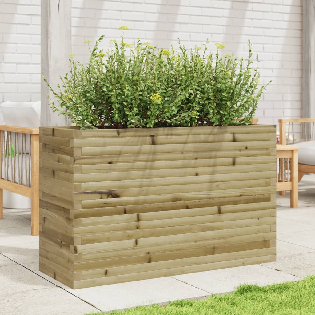 vidaXL Jardinera madera de pino impregnada 110x40x68,5 cm