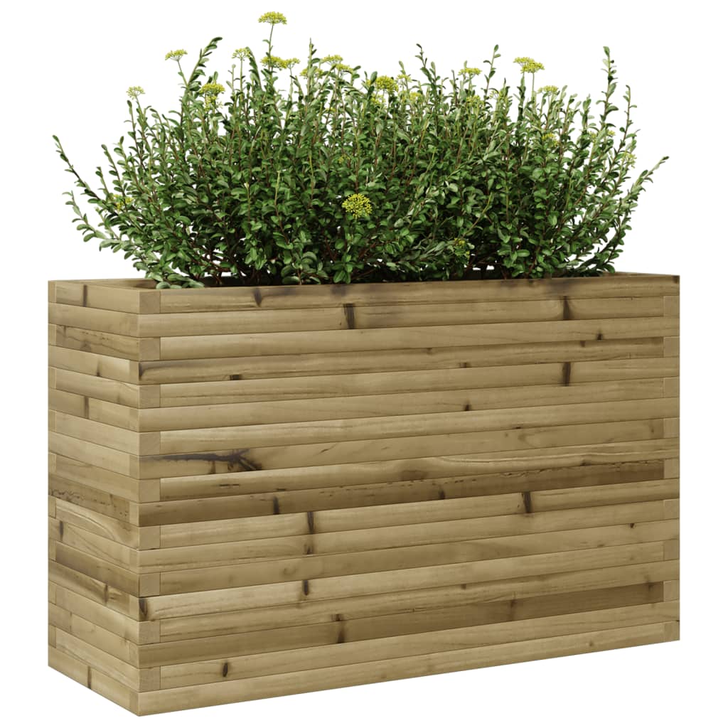 vidaXL Jardinera madera de pino impregnada 110x40x68,5 cm