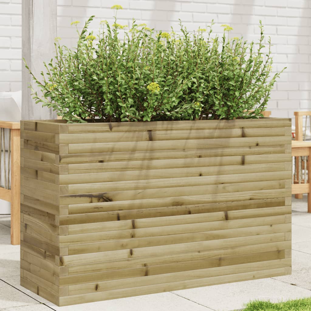 vidaXL Jardinera madera de pino impregnada 110x40x68,5 cm