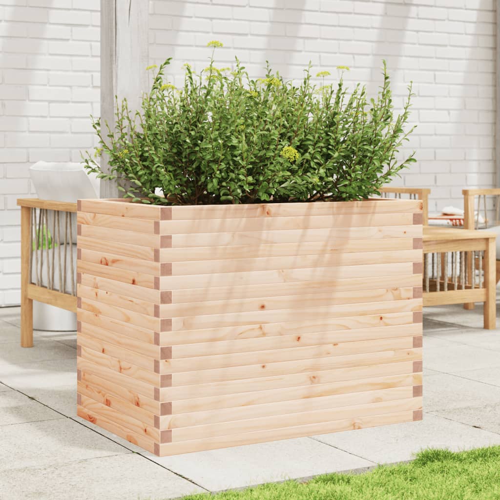 vidaXL Jardinera madera maciza de pino 90x60x68,5 cm