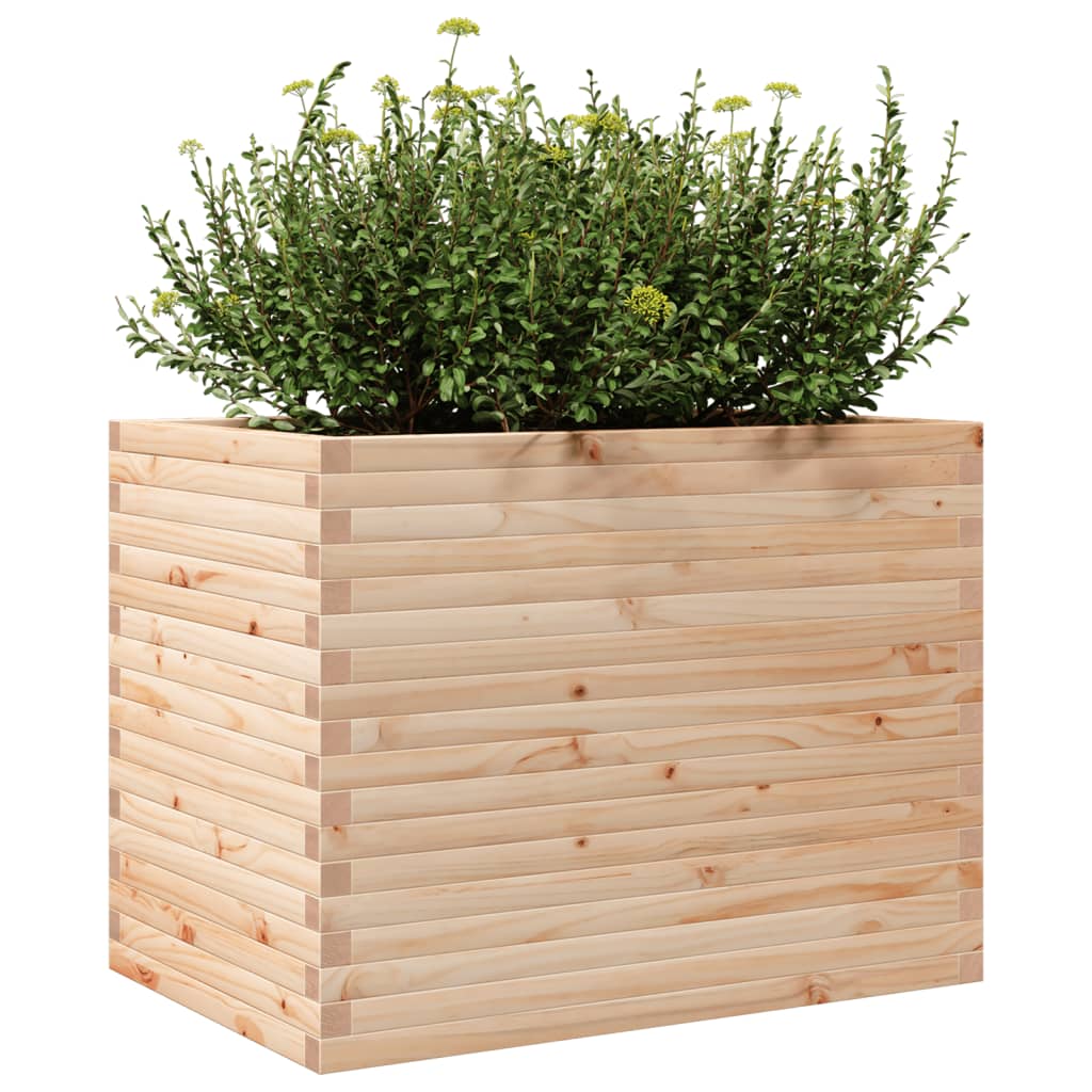 vidaXL Jardinera madera maciza de pino 90x60x68,5 cm