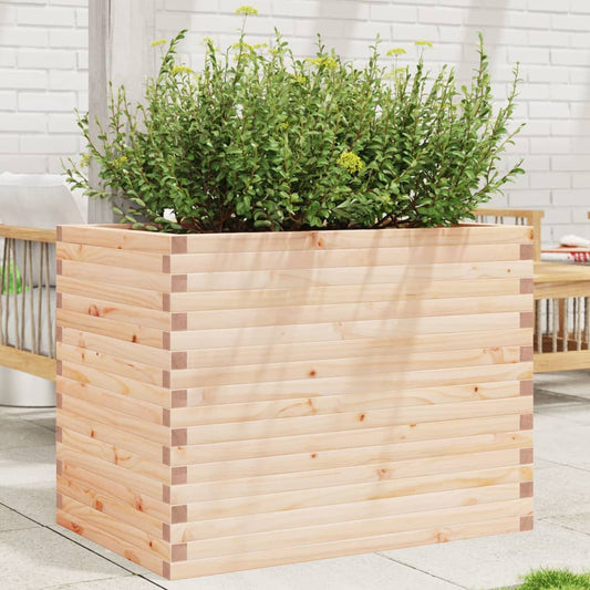 vidaXL Jardinera madera maciza de pino 90x60x68,5 cm