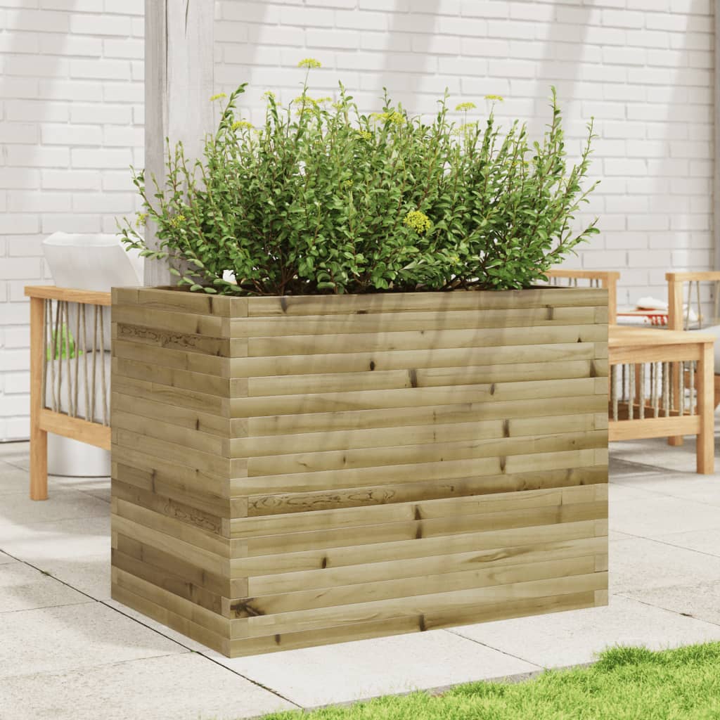 vidaXL Jardinera madera de pino impregnada 90x60x68,5 cm