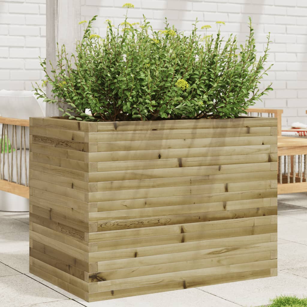 vidaXL Jardinera madera de pino impregnada 90x60x68,5 cm