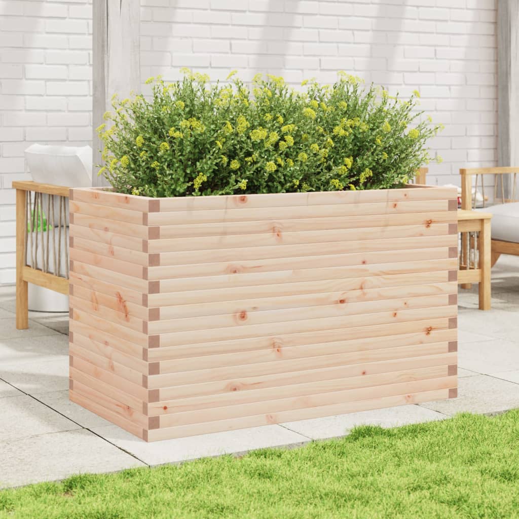 vidaXL Jardinera madera maciza de pino 110x60x68,5 cm