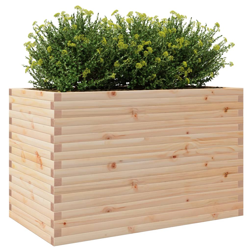 vidaXL Jardinera madera maciza de pino 110x60x68,5 cm