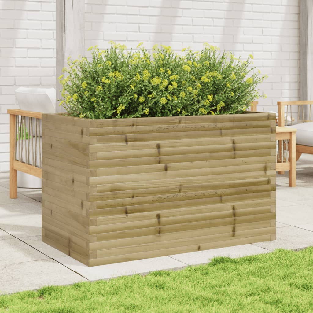 vidaXL Jardinera madera de pino impregnada 110x60x68,5 cm