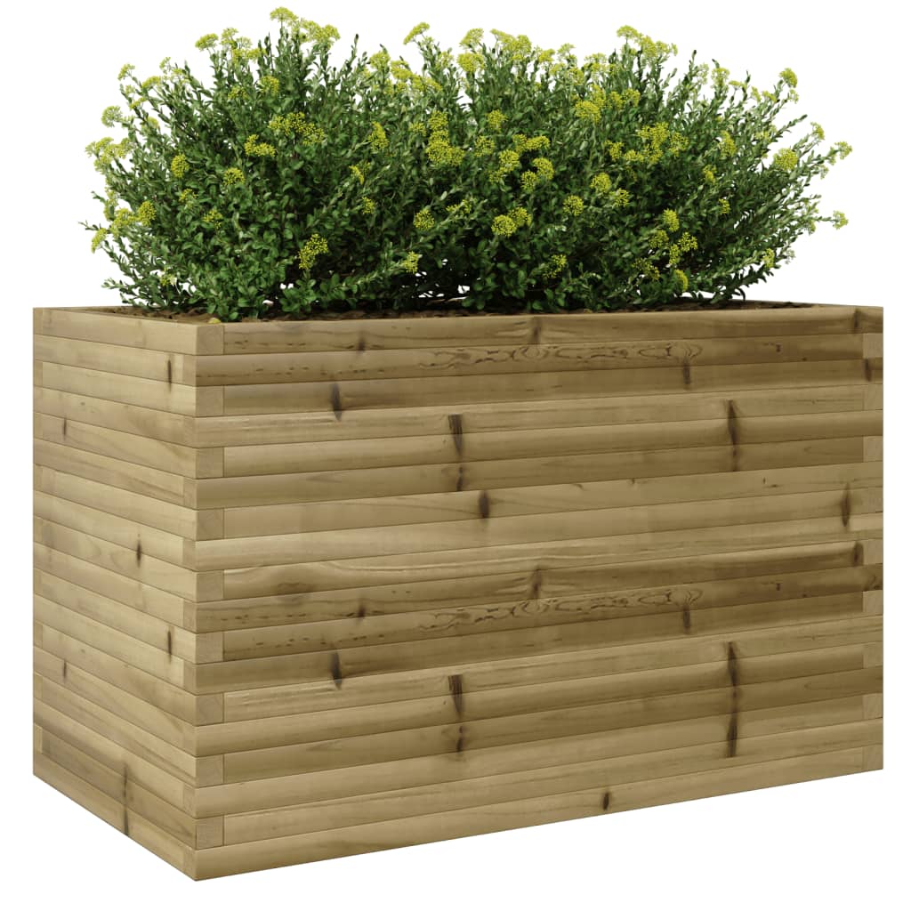 vidaXL Jardinera madera de pino impregnada 110x60x68,5 cm