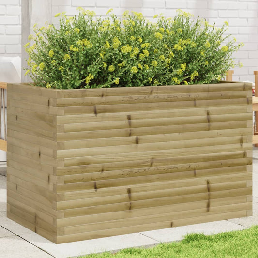 vidaXL Jardinera madera de pino impregnada 110x60x68,5 cm