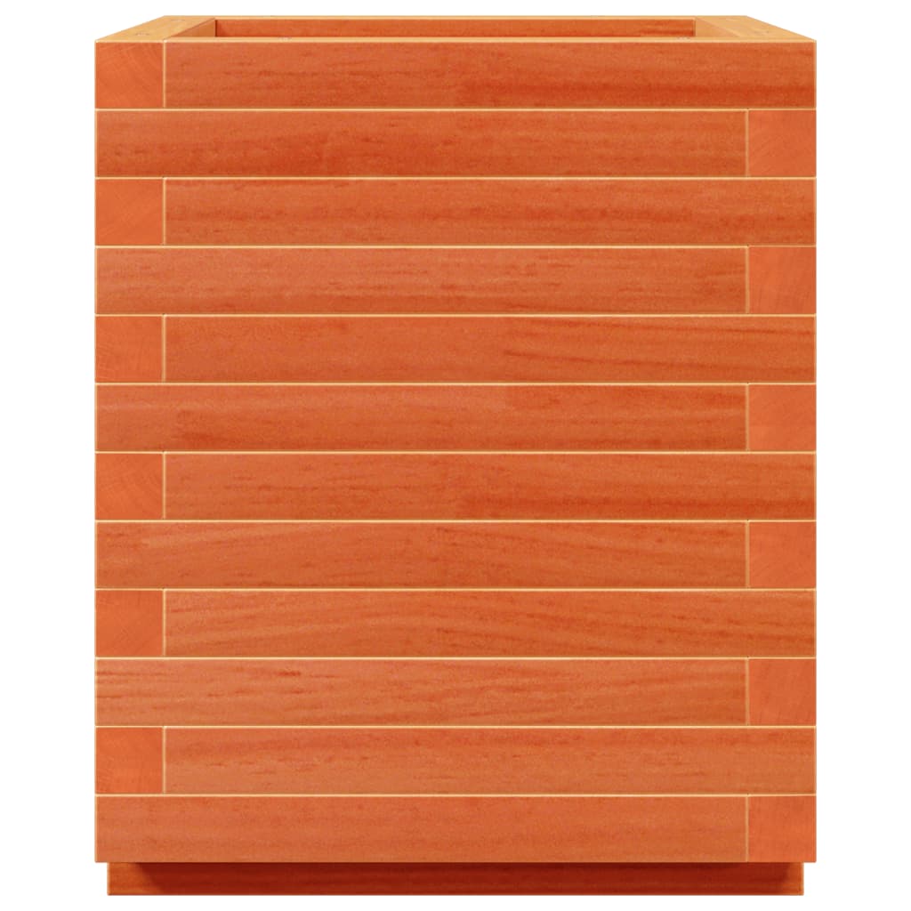 vidaXL Jardinera madera maciza de pino marrón cera 40x40x49,5 cm