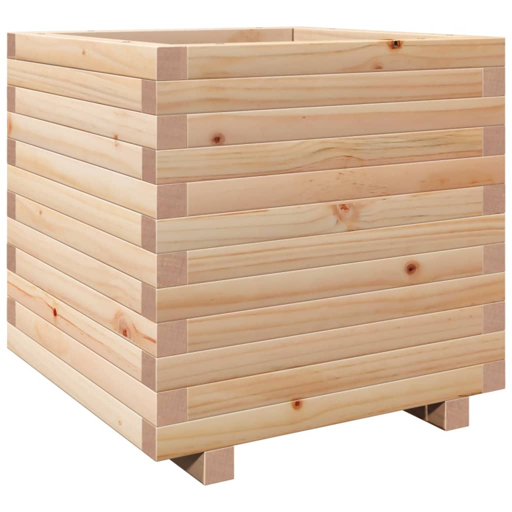 vidaXL Jardinera madera maciza de pino 50x50x49,5 cm