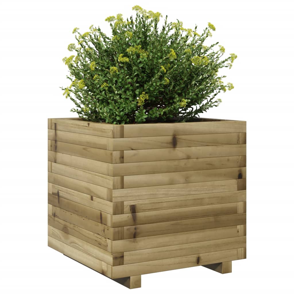 vidaXL Jardinera madera de pino impregnada 50x50x49,5 cm