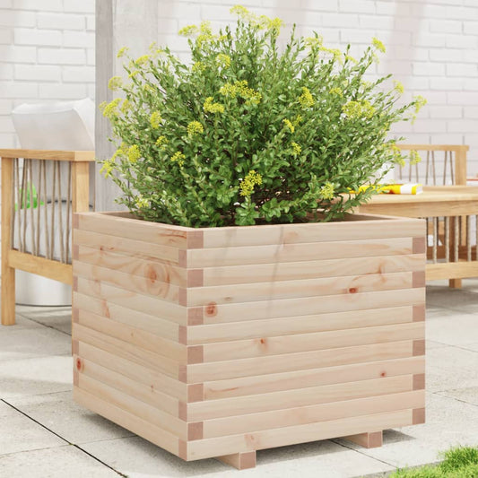 vidaXL Jardinera madera maciza de pino 60x60x49,5 cm