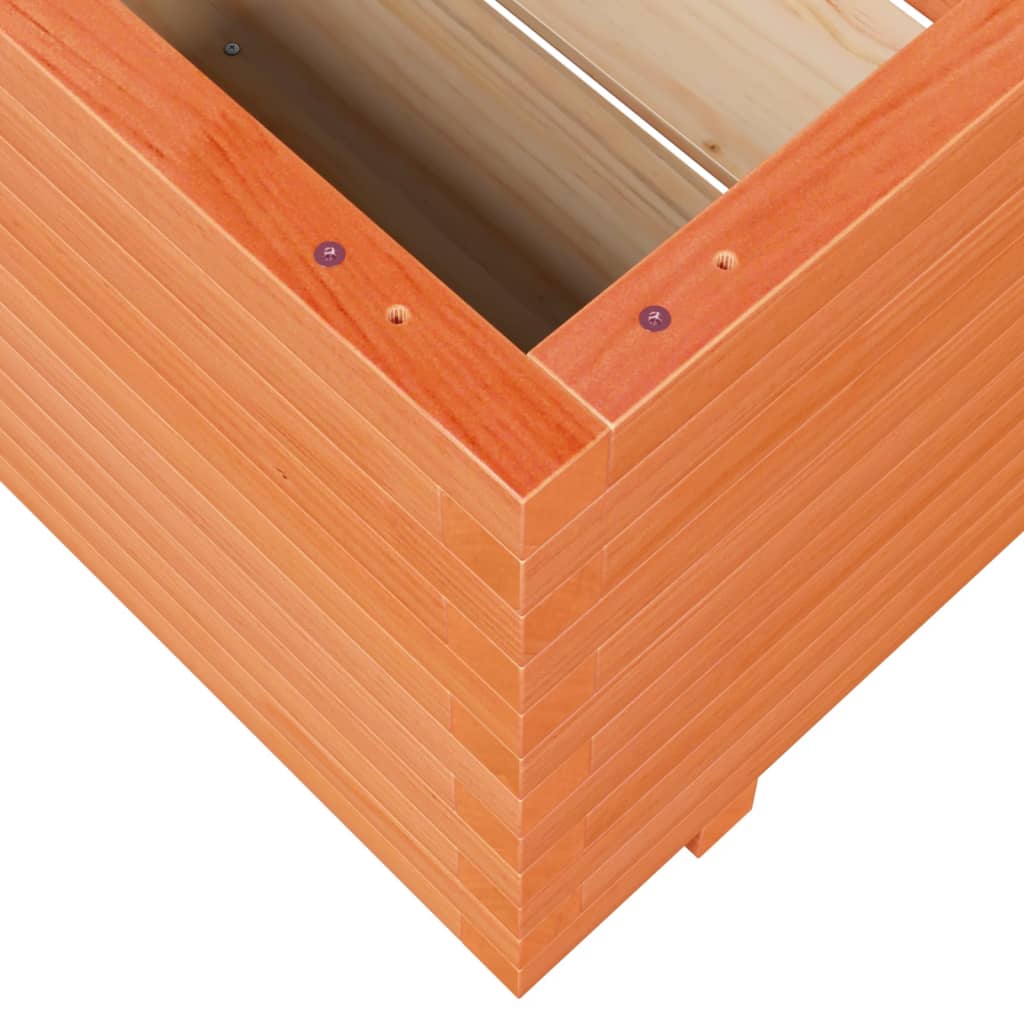 vidaXL Jardinera madera maciza de pino marrón cera 60x60x49,5 cm