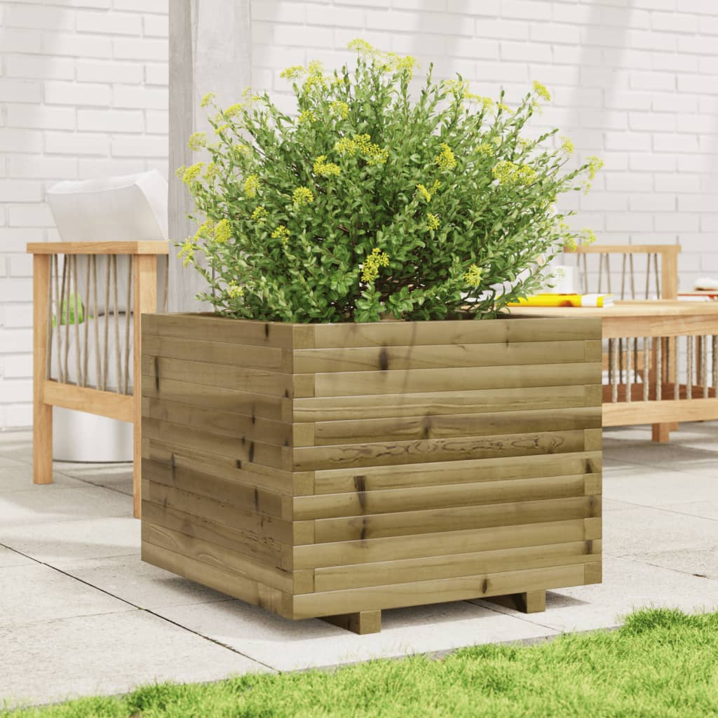 vidaXL Jardinera madera de pino impregnada 60x60x49,5 cm