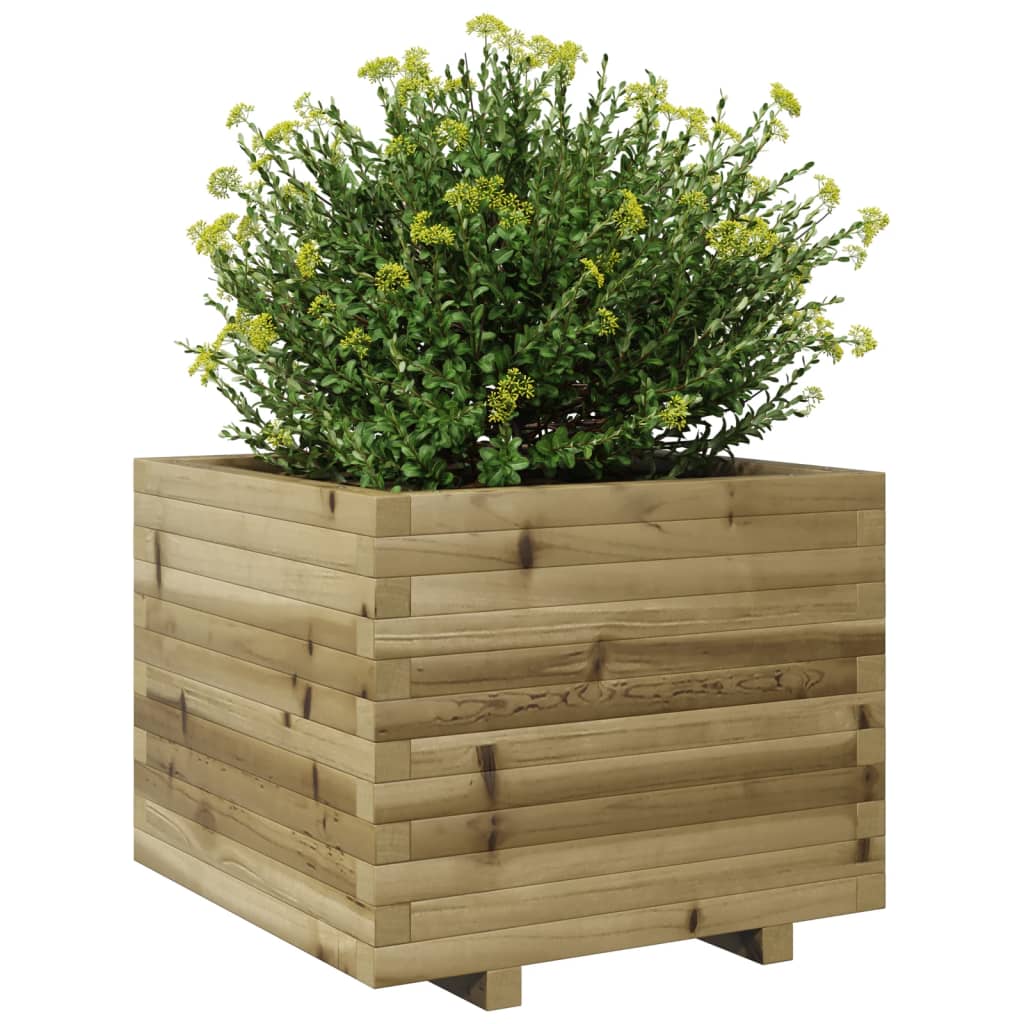 vidaXL Jardinera madera de pino impregnada 60x60x49,5 cm