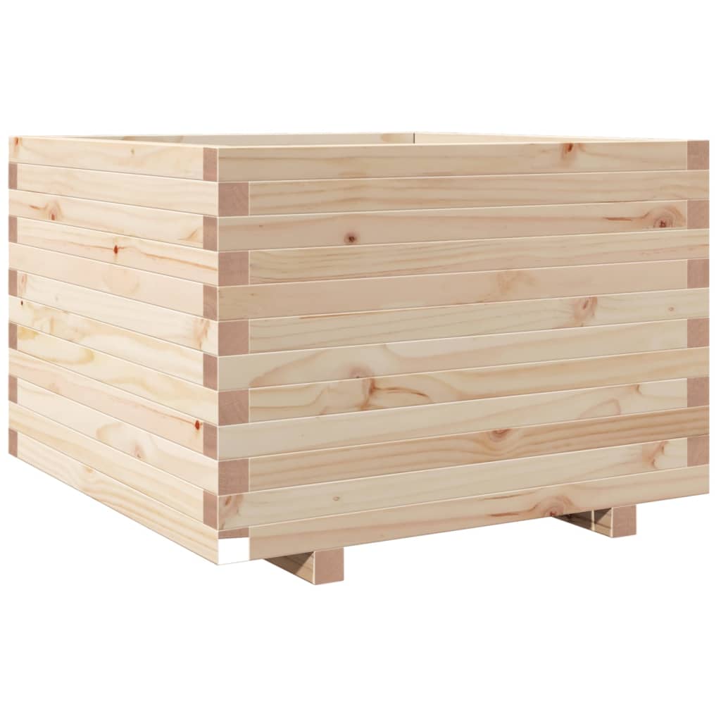 vidaXL Jardinera de madera maciza de pino 70x70x49,5 cm