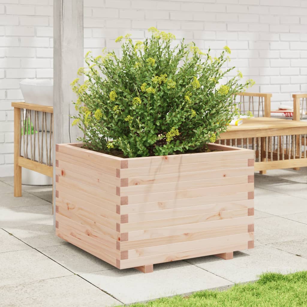 vidaXL Jardinera de madera maciza de pino 70x70x49,5 cm