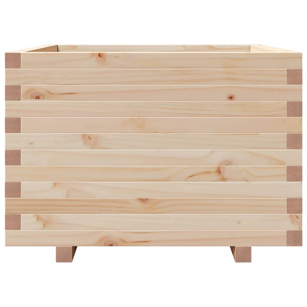 vidaXL Jardinera de madera maciza de pino 70x70x49,5 cm