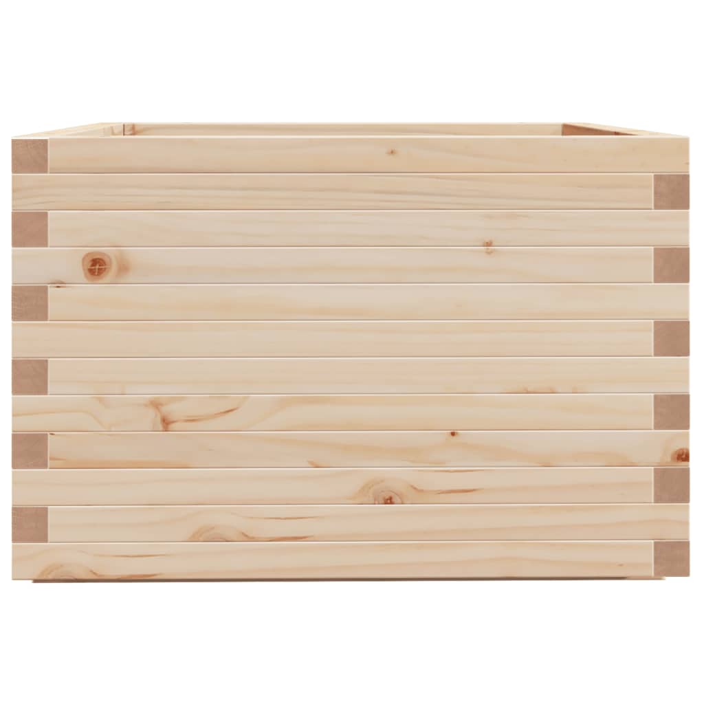 vidaXL Jardinera de madera maciza de pino 70x70x49,5 cm