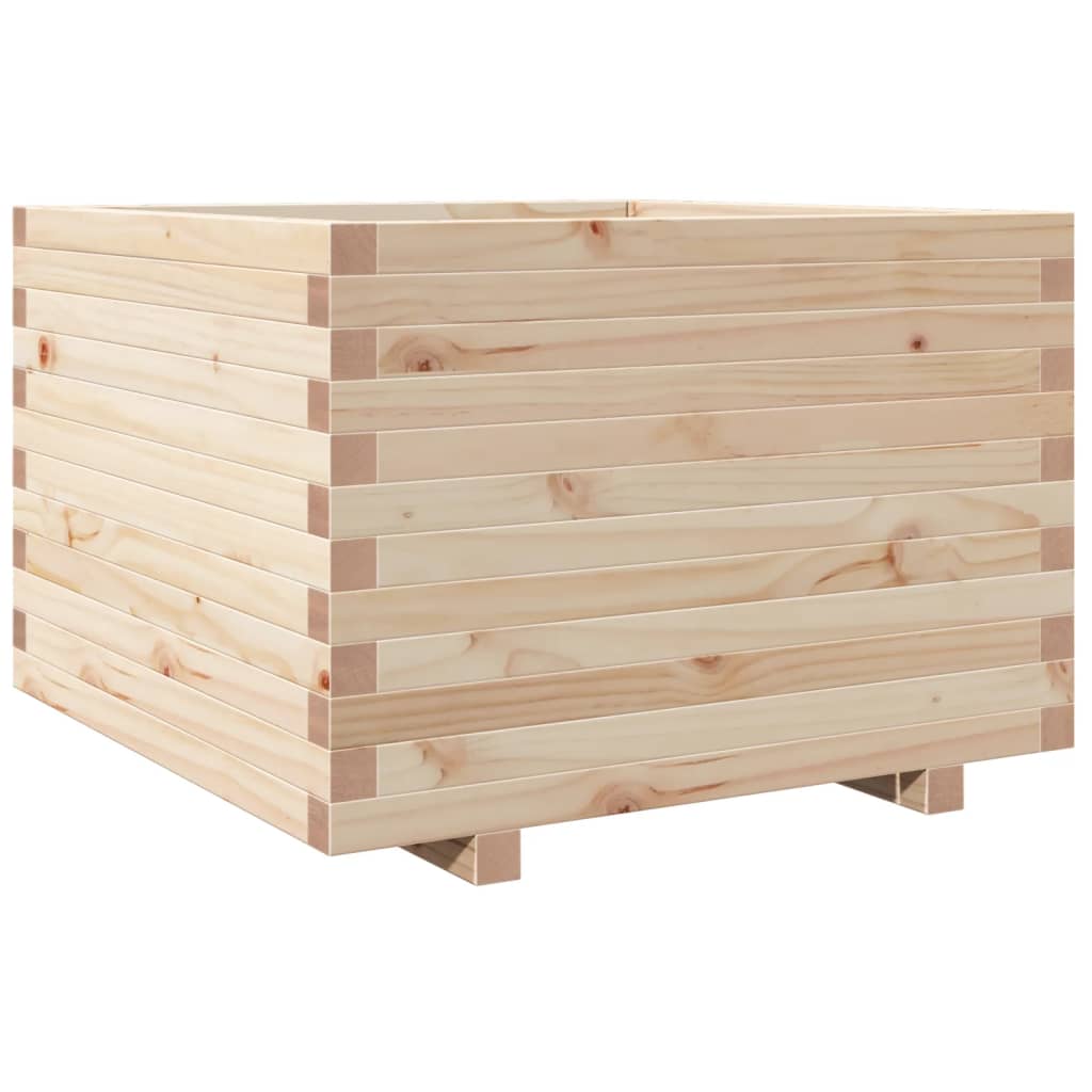 vidaXL Jardinera de madera maciza de pino 70x70x49,5 cm