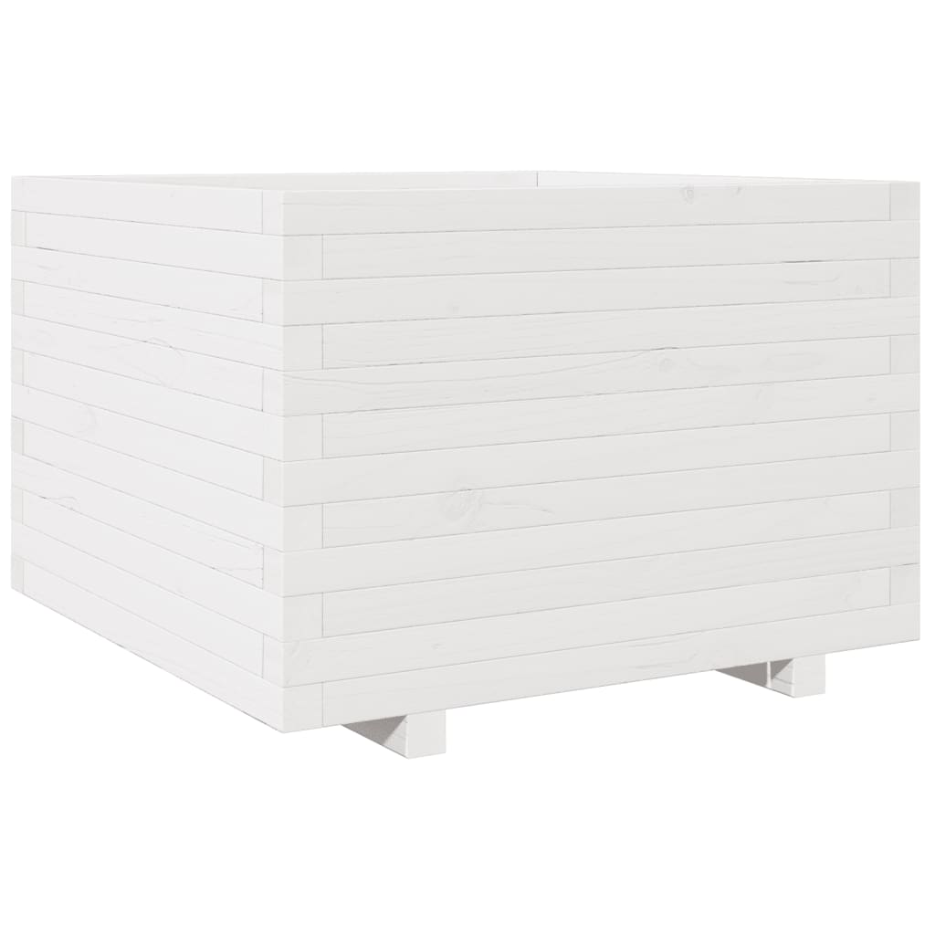 vidaXL Jardinera madera maciza de pino blanco 70x70x49,5 cm