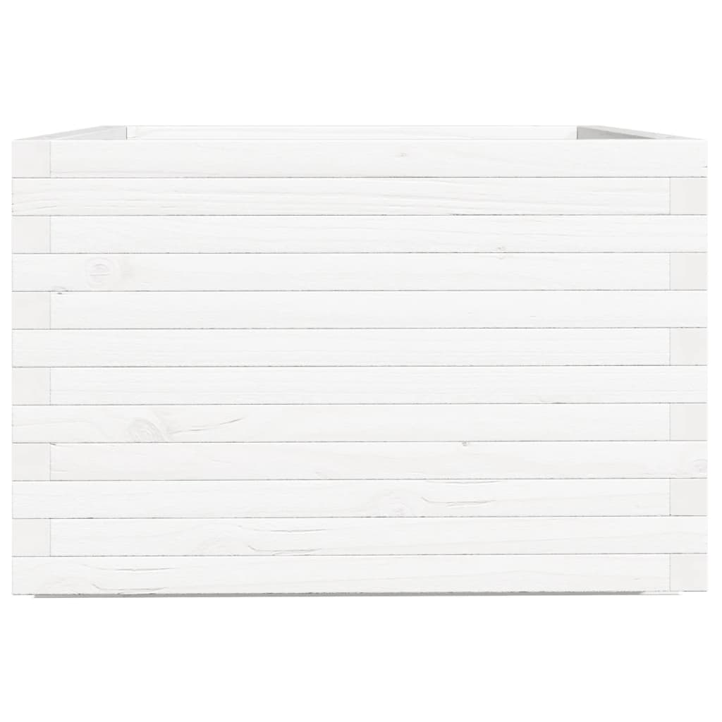 vidaXL Jardinera madera maciza de pino blanco 70x70x49,5 cm