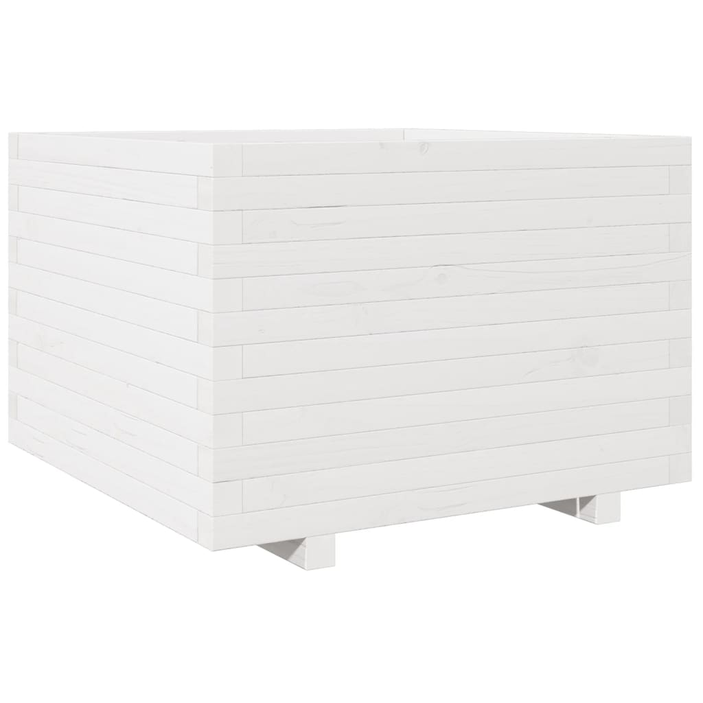 vidaXL Jardinera madera maciza de pino blanco 70x70x49,5 cm