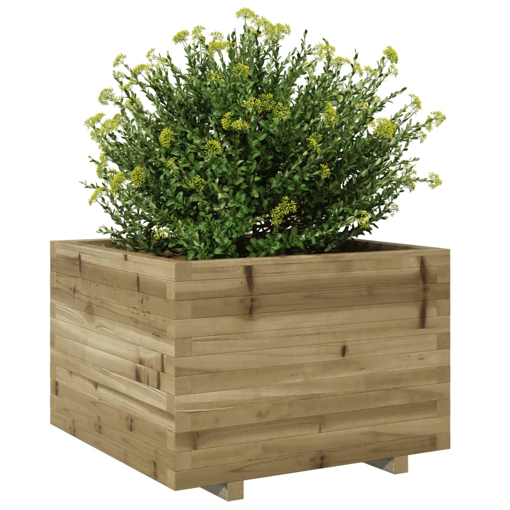 vidaXL Jardinera madera de pino impregnada 70x70x49,5 cm