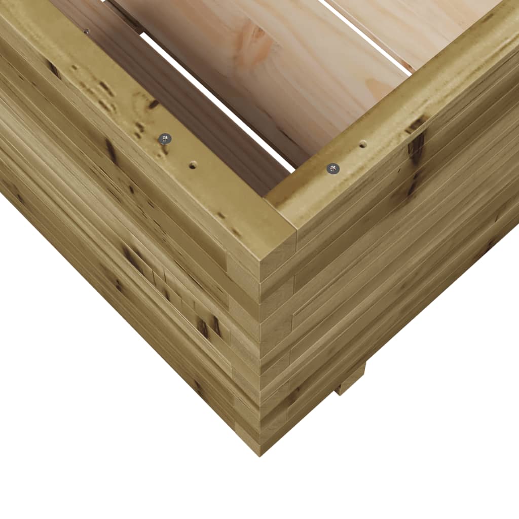 vidaXL Jardinera madera de pino impregnada 70x70x49,5 cm