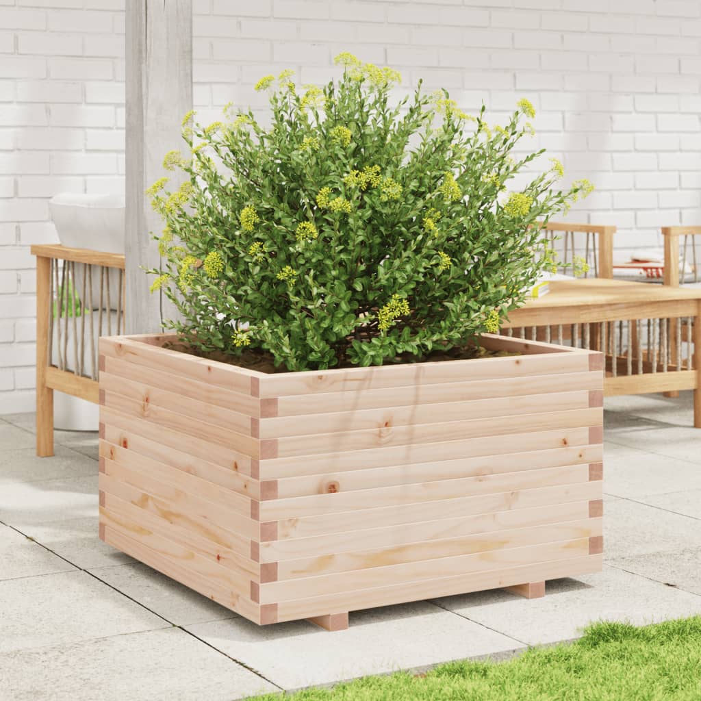 vidaXL Jardinera madera maciza de pino 80x80x49,5 cm