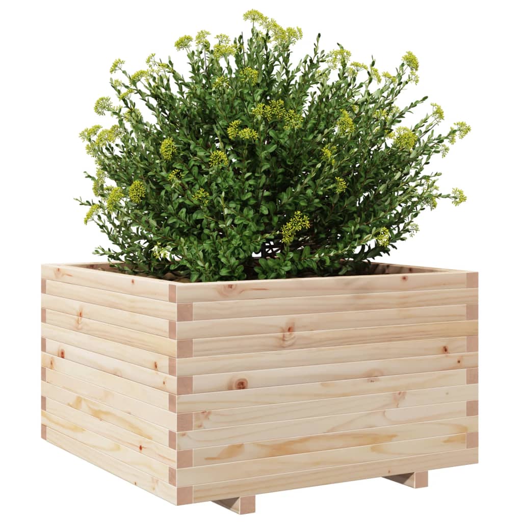 vidaXL Jardinera madera maciza de pino 80x80x49,5 cm