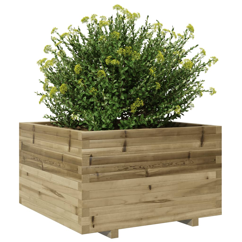 vidaXL Jardinera madera de pino impregnada 80x80x49,5 cm