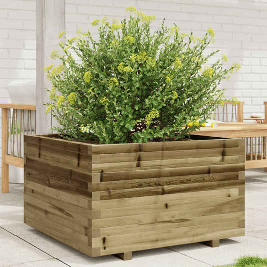 vidaXL Jardinera madera de pino impregnada 80x80x49,5 cm