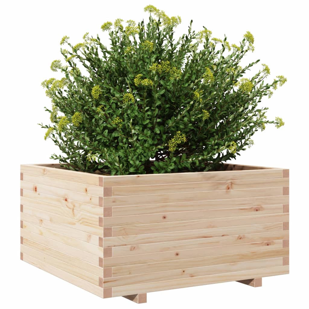 vidaXL Jardinera madera maciza de pino 90x90x49,5 cm