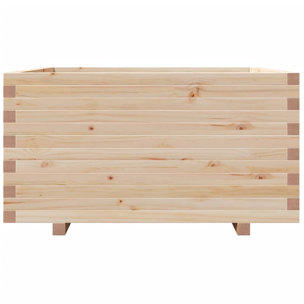 vidaXL Jardinera madera maciza de pino 90x90x49,5 cm