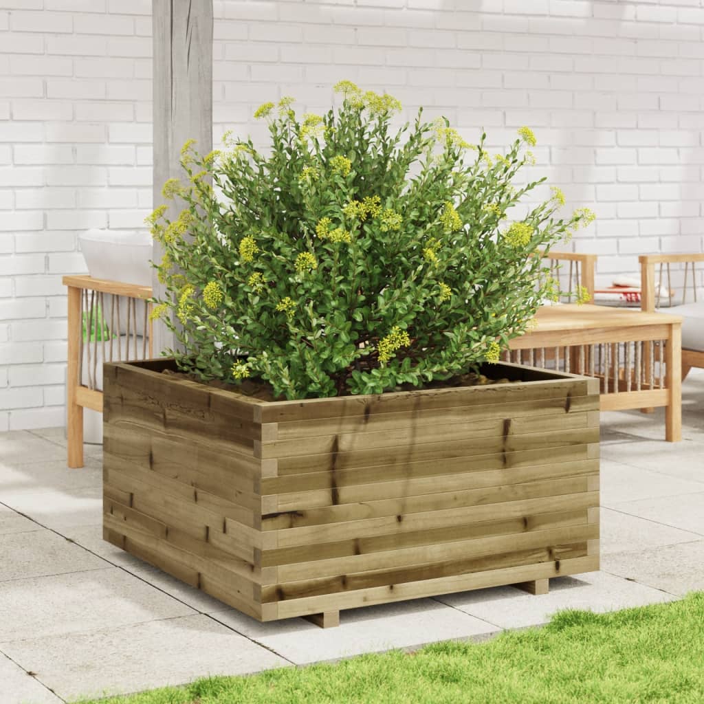 vidaXL Jardinera madera de pino impregnada 90x90x49,5 cm