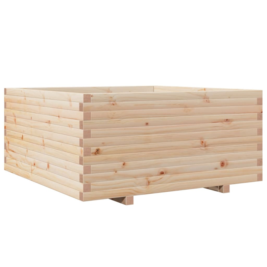 vidaXL Jardinera madera maciza de pino 100x100x49,5 cm