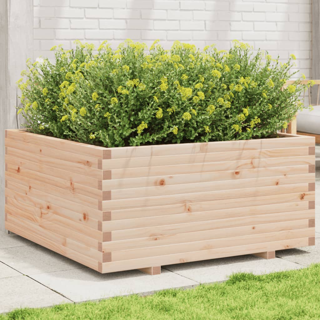 vidaXL Jardinera madera maciza de pino 100x100x49,5 cm