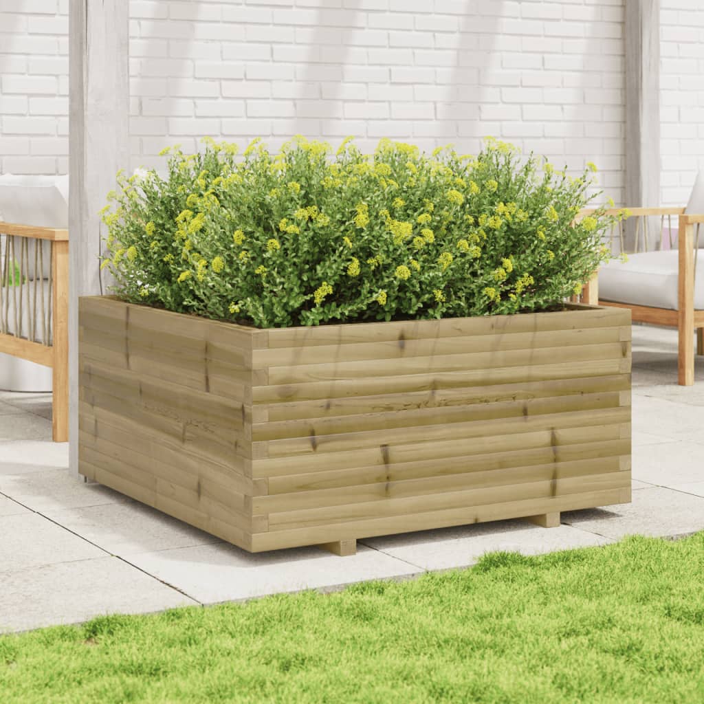 vidaXL Jardinera madera de pino impregnada 100x100x49,5 cm