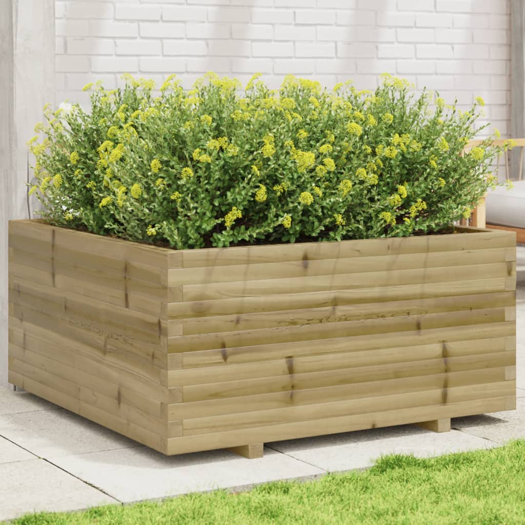 vidaXL Jardinera madera de pino impregnada 100x100x49,5 cm